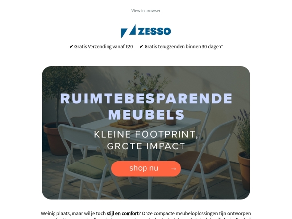Ruimtebesparende meubels! ✨