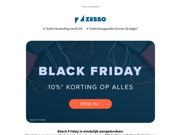 Black Friday bij Zesso! ✨