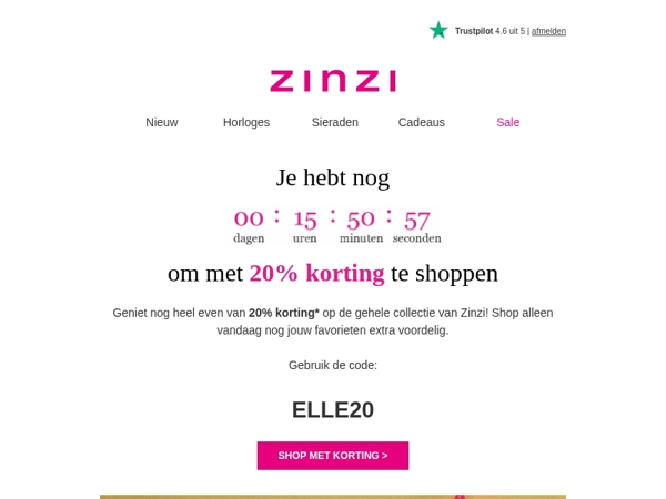 20% korting, alleen vandaag nog!