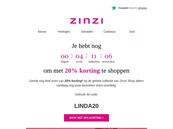 🚨 LAATSTE KANS: 20% korting op de hele collectie