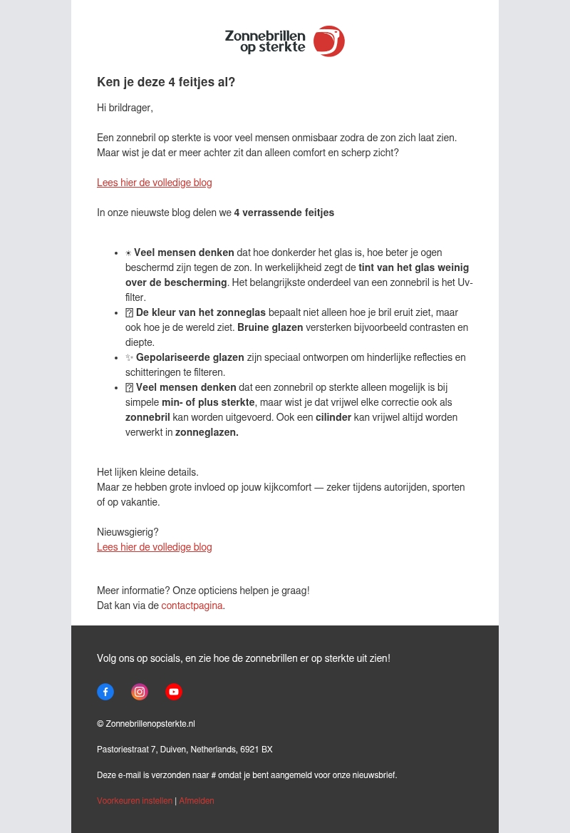 Brildrager, Ken jij deze 4 feitjes al? Brildrager, Ken jij deze 4 feitjes al?