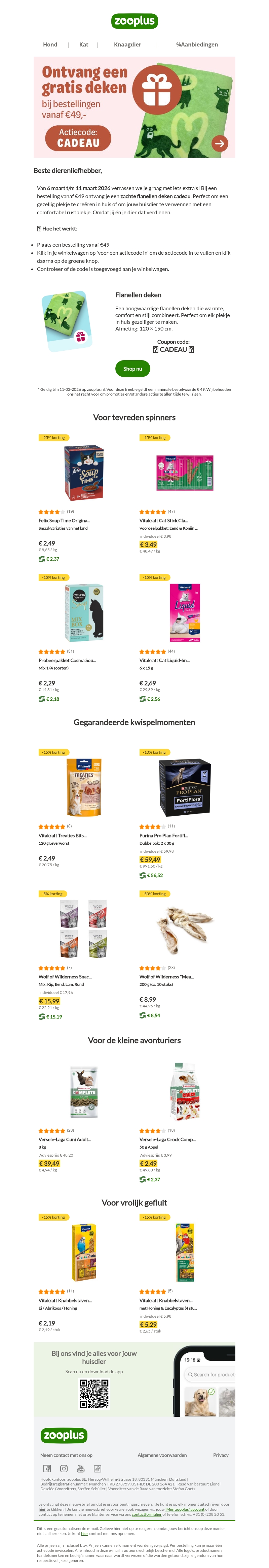 🎁 Ontvang een gratis deken! 🎁 Ontvang een gratis deken!