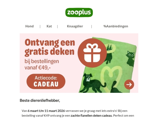  🎁 Ontvang een gratis deken!