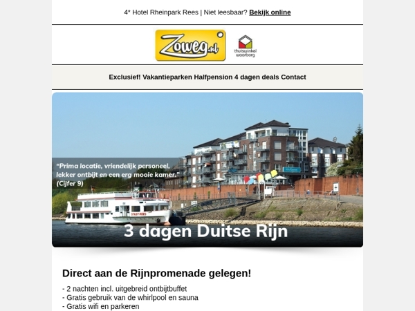 3 dagen Nijmegen + diner v.a. 89,-