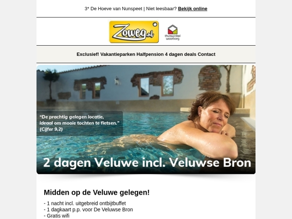 2 dagen Veluwsebron v.a. 75,-