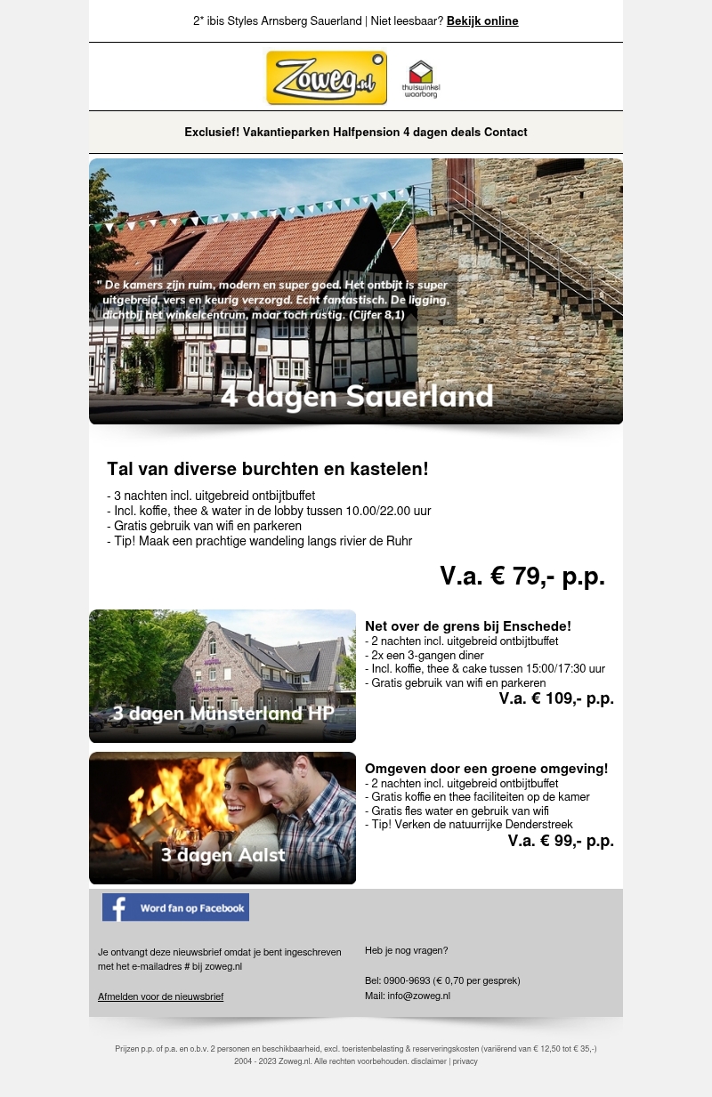4 dagen Duitsland v.a. 79,- 4 dagen Duitsland v.a. 79,-