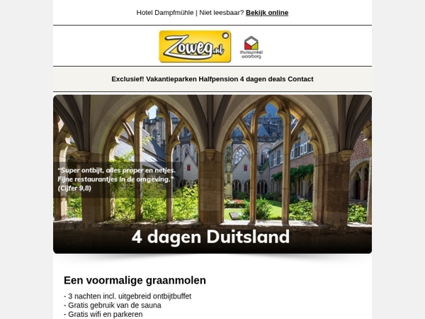 4 dagen Duitsland v.a. 89,-