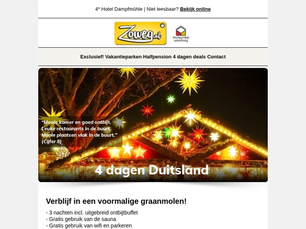 4 dagen Duitsland v.a. 89,-