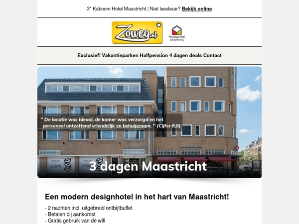 3 dagen Maastricht v.a. 84,-