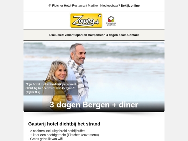 3 dagen Vinkeveen + diner v.a. 99,-