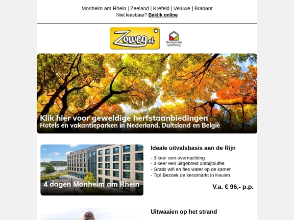 4 dagen Monheim am Rhein nu 96,- en meer