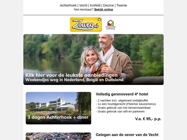 3 dagen Achterhoek + diner v.a. 95,-