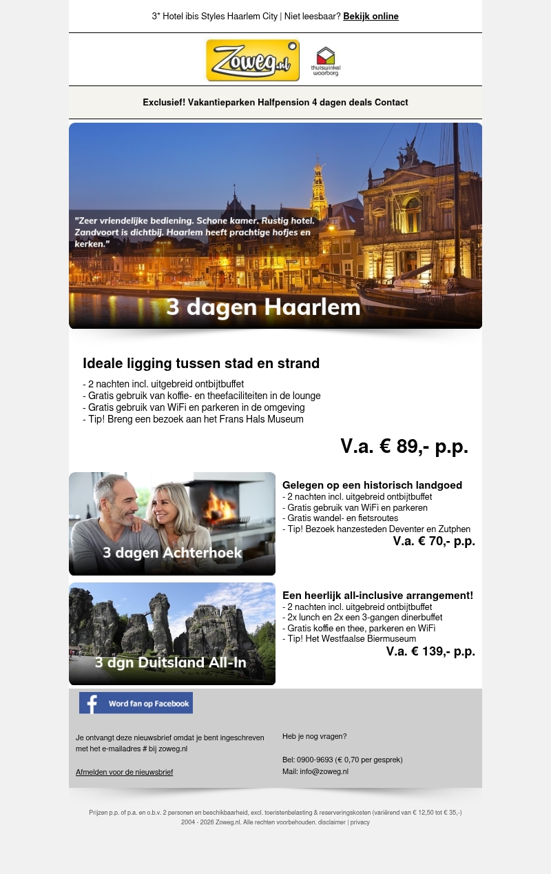 3 dagen Achterhoek v.a. 70,- 3 dagen Achterhoek v.a. 70,-