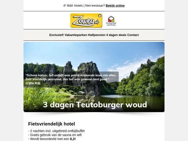 3 of 4 dagen Duitsland Halfpension v.a. 104,-